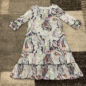 Nuggles brand tunic/dress. Worn once. Black/multi color.